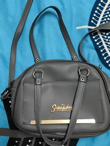 Two Stylish Handbags - Red &amp; Grey