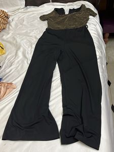 Sparkly Top Wide Leg Jumpsuit