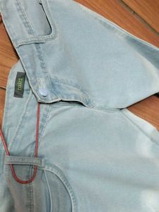 Blue Light Colour Girls Denim Jeans