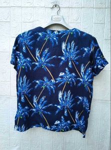 New with tag Navy Palm Tree Print T-Shirt