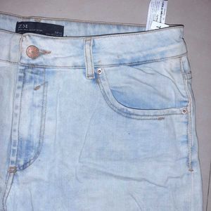Light Wash Denim Shorts — ZARA Man