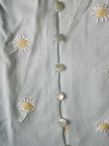 Light Blue Embroidered Cardigan