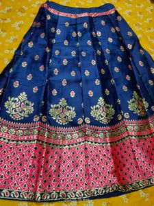 Blue &amp; Pink Brocade Lehenga Choli