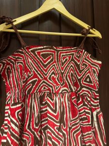 Boho Print Spaghetti Strap Dress