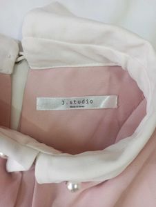 Chic Pink Peter Pan Collar Blouse
