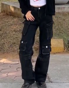 Bershka Cargo Denim Jeans