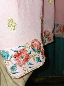 Elegant Pink Embroidered Kurta garara