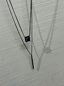 Black Spray Painted Chime Necklace