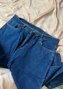Blue baggy Denim Wide Leg Jeans