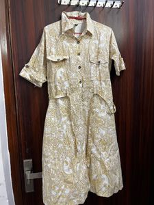 Paisley Print Shirt Dress
