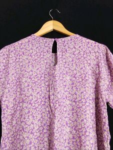 “Rio” Floral crepe Ruffle Top