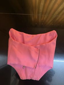 Chic Pink Corset Crop Top
