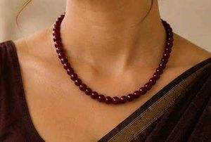 Original Red coral  pearl beaded Necklace