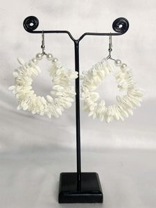 White Artificial Mogra Flower Scented earrings for
