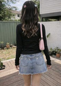 ✨️Afterglow Black y2k Top✨️
