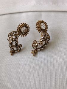 Elegant Crystal Jhumka Earrings