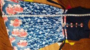 Blue Tunic Dress For Girls