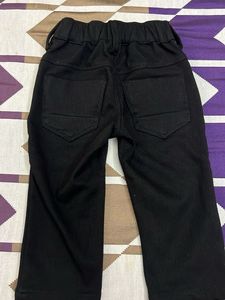 Versatile Black Kids' Slim-Fit Pants