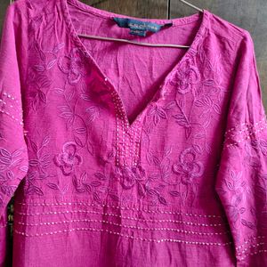 Short Sequenced And Embroidered Kurti