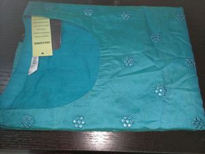 Max Turquoise Sleeveless Embellished Top