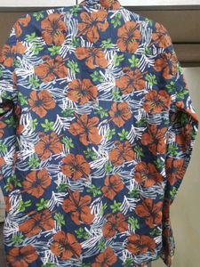 Men's Floral Print Long Sleeve Shirt