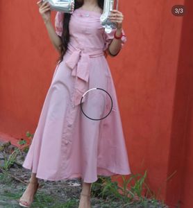 Shein Pink Off-Shoulder Midi Dress
