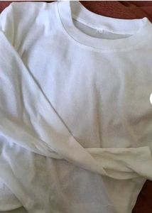 elegant white full sleeve women crop top