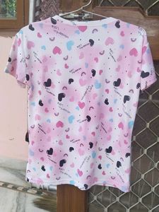 Cute Heart Print "Show Off" T-Shirt  soft fabric