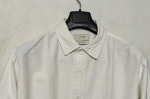 Korean Classic White Button-Down Shirt