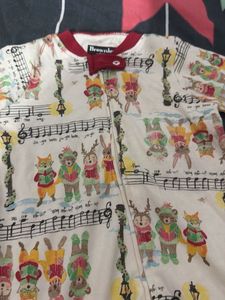 Cute Baby Sleepsuit with Musical Theme