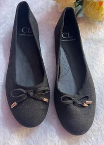 Sparkly Black Ballerina Flats