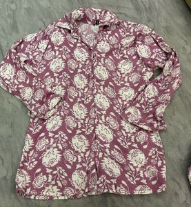 Floral Print Button-Up co-ord set