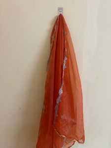 Vibrant Orange Embroidered Kurta Set