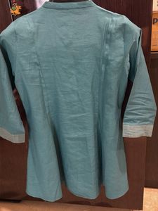 Beautiful sea green sequins short kurta