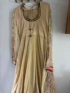 Elegant Beige Anarkali Suit