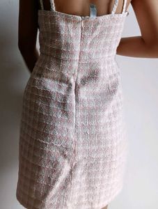 Pink Tweed Mini Dress