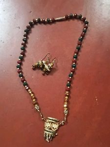 Beaded Necklace with Pendant