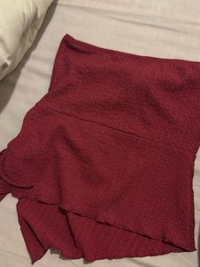 dark red tube top