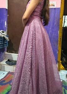 Elegant Lavender Embellished Ethnic Gown