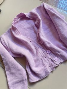 Lilac Cardigan Sweater