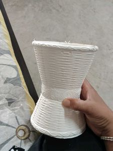 White Decorative Basket with Love Heart