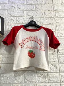 Strawberry "Sweetie Pie" Cropped Top