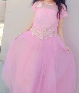 Pink Net Party Gown