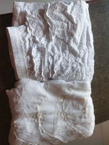 White Embroidered Palazzos and dupatta