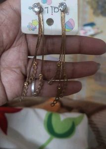 Long Dangling Gemstone Earrings