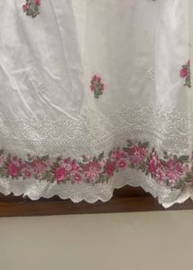 White Embroidered Kurta