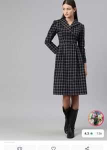 Chic Checked Midi Dress