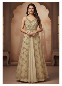 Elegant Embroidered Ethnic Gown