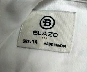 White Mandarin Collar Shirt