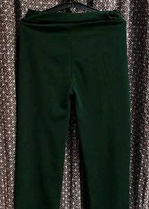 Dark Green Formal Trouser | High Waist Office Wear